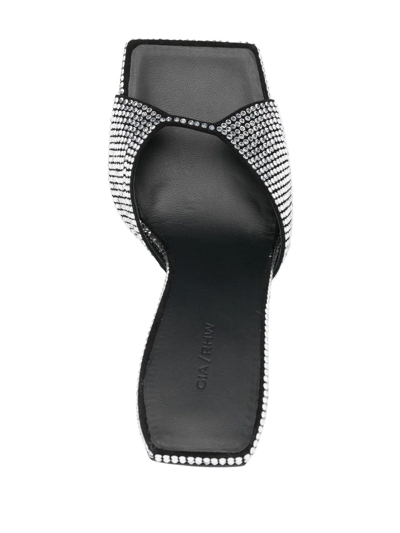 Gia Borghini 115mm Crystal-embellished Block Heels In Silver