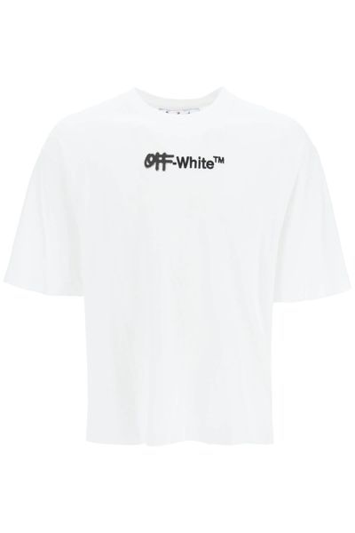 Shop Off-white Spray Skate Oversized T-shirt In White