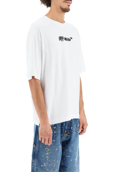 Shop Off-white Spray Skate Oversized T-shirt In White