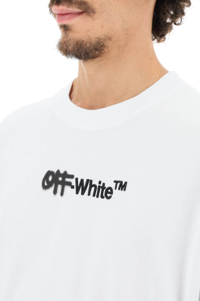 Shop Off-white Spray Skate Oversized T-shirt In White