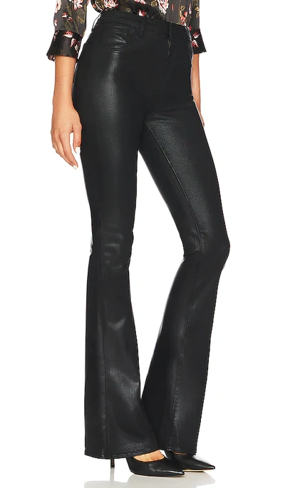 Shop L Agence Marty High Rise Flare In Noir Coated