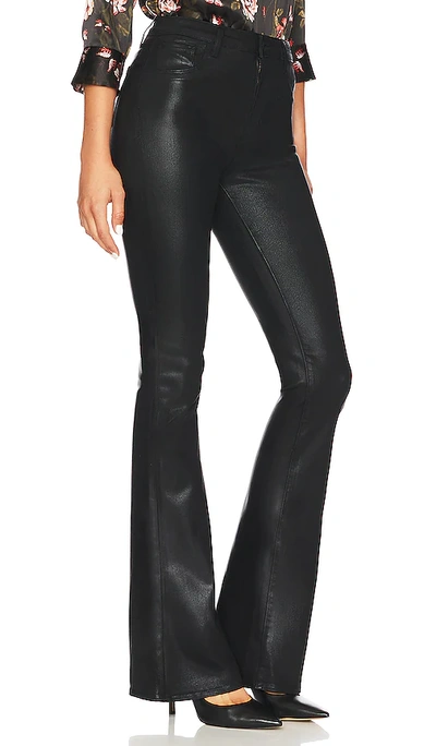 L Agence Marty Ultra High-rise Coated Flare Jeans In Noir Coated