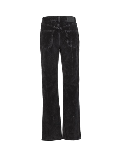 Shop Stella Mccartney Flared Jeans In Cotton In Washed Black