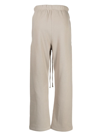 Essentials Logo-patch Drawstring Track Pants In Grey