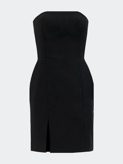 Shop Nomi Fame Eva Strapless Front Slit Corset Mini Dress In Black