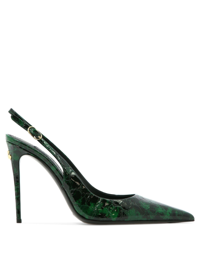 Shop Dolce E Gabbana Women's  Green Other Materials Pumps