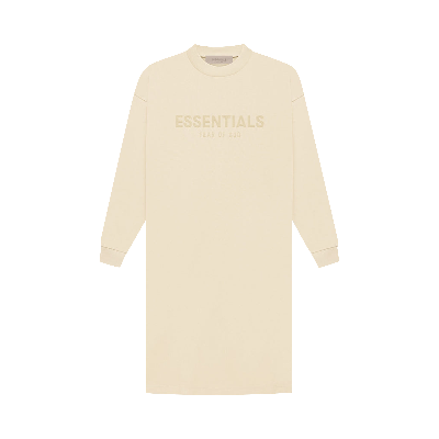 Pre-owned Essentials Fear Of God  Long-sleeve Tee Dress 'egg Shell' In Cream