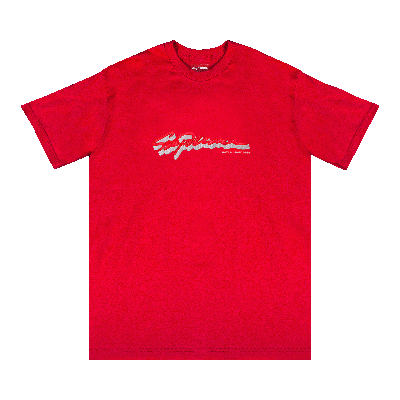 Pre-owned Supreme Shadow Script Short-sleeve Top 'red'