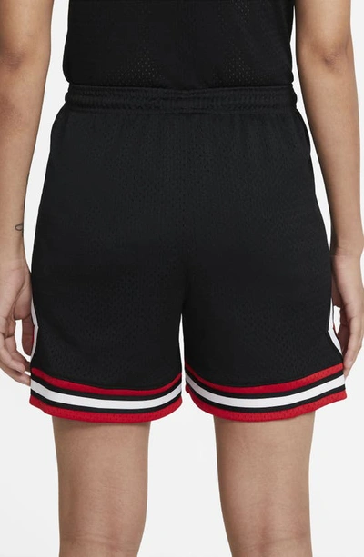 Shop Jordan Nike  Essential Diamond Shorts In Black/ Red