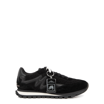 Shop Marc Jacobs The Teddy Jogger Black Terry Sneakers