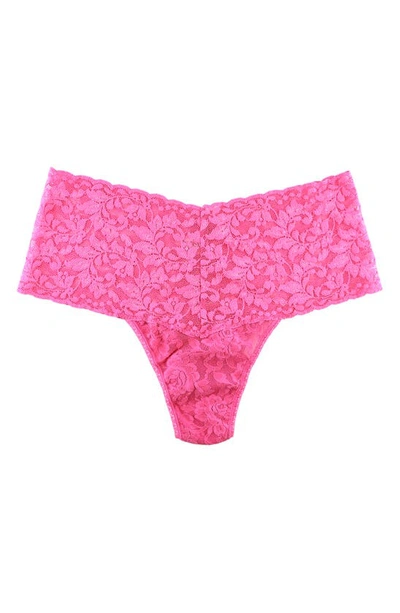 Shop Hanky Panky Retro High Waist Thong In Dragon Fruit Pink