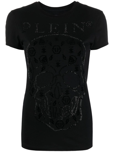 Shop Philipp Plein Skull-detail Cotton T-shirt In Black