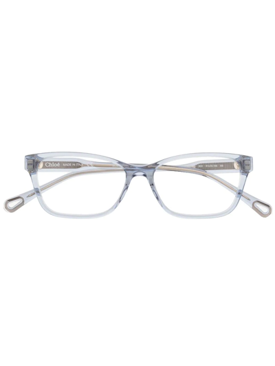 Shop Chloé Square-frame Glasses In Blue