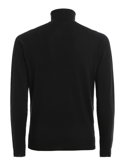 Shop John Smedley Cherwell Pullover Ls In Black
