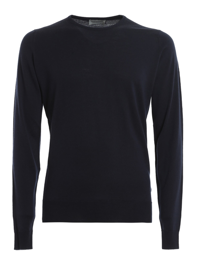 Shop John Smedley Lundy Pullover Ls In Midnight