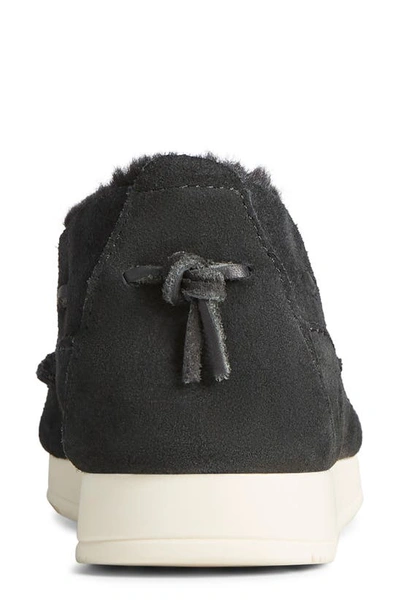 Shop Sperry Moc-sider Faux Fur Lined Slipper In Black