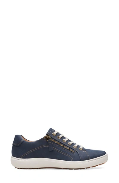 Shop Clarks Nalle Lace-up Sneaker In Navy Nubuck