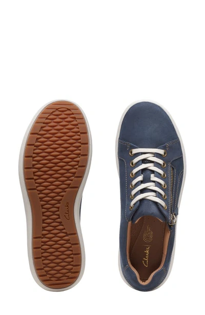 Shop Clarks Nalle Lace-up Sneaker In Navy Nubuck