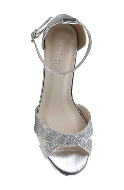 Shop Touch Ups Clementine Kitten Heel Ankle Strap Sandal In Silver