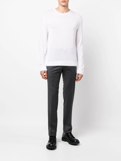 Pt Torino Slim-cut Tailored Trousers In Grey