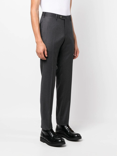 Pt Torino Slim-cut Tailored Trousers In Grey