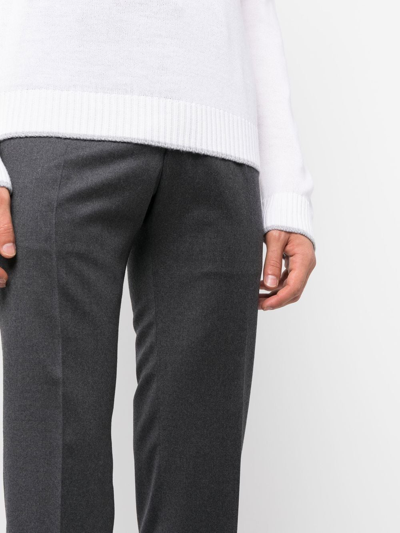 Pt Torino Slim-cut Tailored Trousers In Grey