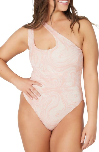 Shop L*space Phoebe Classic One-shoulder One-piece Swimsuit In All Swirled Up