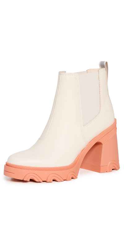 Shop Sorel Brex Heeled Chelsea Booties In Natural/paradox Pink