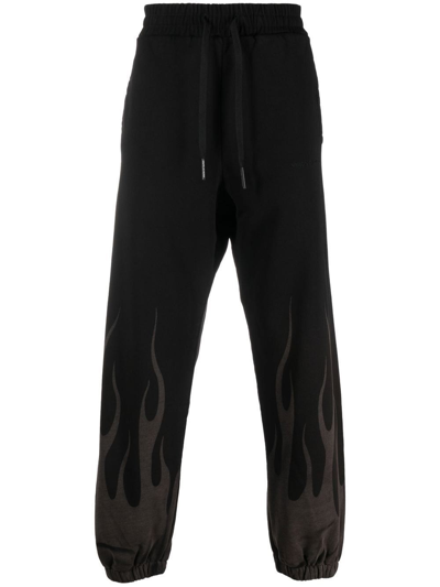 Shop Vision Of Super Pants With Corrosive Flames In Nero