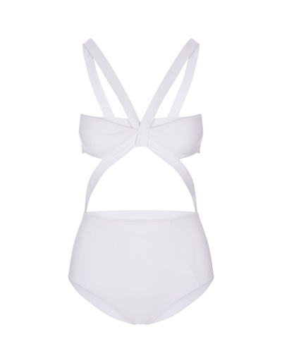 Shop Alaïa White Jersey Bikini In Bianco