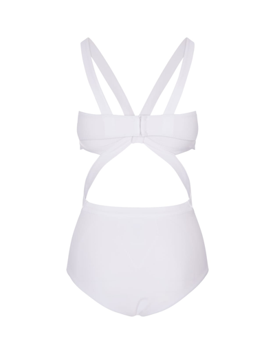 Shop Alaïa White Jersey Bikini In Bianco