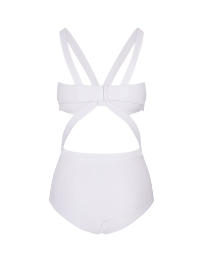 Alaïa Original One Piece Bikini Swimsuit In Bianco
