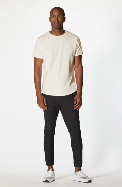 Shop Cuts Ao Curve Hem Cotton Blend T-shirt In Ivory