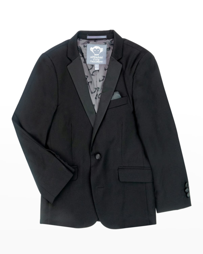 Shop Appaman Boy's Tuxedo Suit Jacket In Black