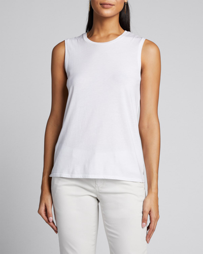 Shop Nili Lotan Cotton Muscle Tee In White