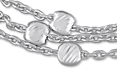 Delmar Sterling Silver Multi-strand Link Bracelet In Silver