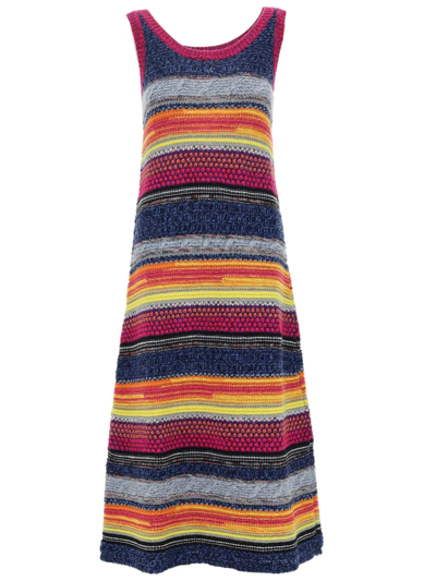 Shop Chloé Long Knitted Dress In Gelb