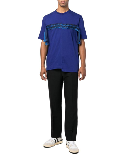 Shop Lanvin Men's Blue Other Materials T-shirt
