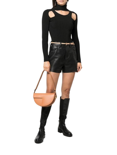 Shop Patou Women's Brown Leather Shoulder Bag