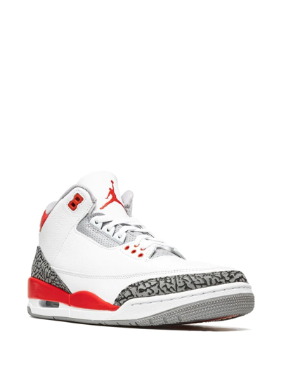 Shop Jordan Air  3 Retro Og "fire Red 2022" Sneakers In White