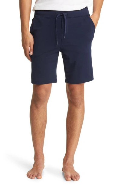 Shop Cozy Earth Ultrasoft Jogger Pajama Shorts In Navy