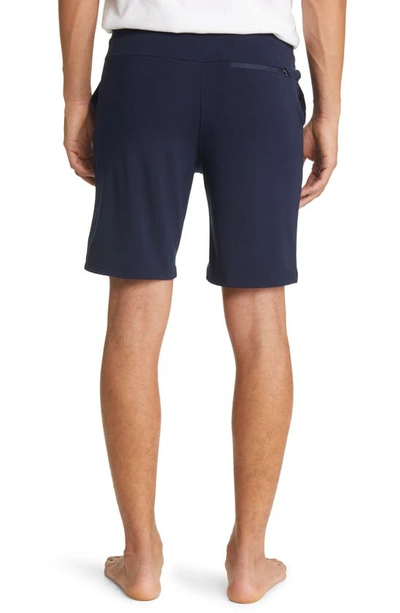 Shop Cozy Earth Ultrasoft Jogger Pajama Shorts In Navy