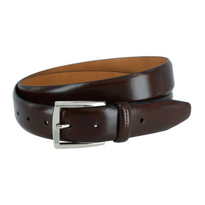 Shop Trafalgar Everyman's 35mm Basic Luxury Leather Belt In Brown