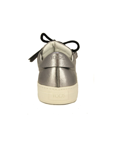 Shop Tod's Tods Sporty Leather Sneaker In Grey