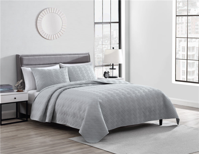 Shop The Nesting Company Willow 3 Piece Quilt Set In Grey