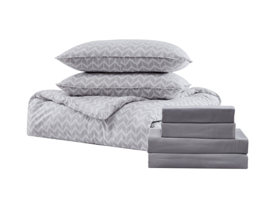 Shop The Nesting Company Pine 7 Piece Bed In A Bag Comforter Set And Sheet Set In Grey