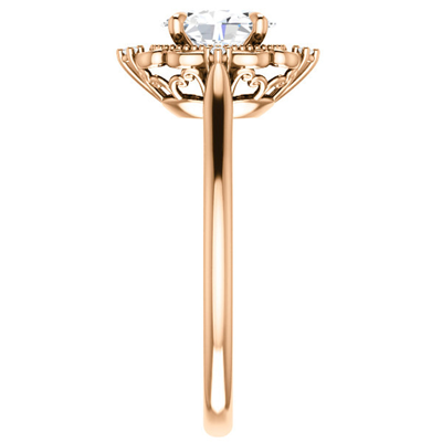 Pompeii3 1 Ct Oval Diamond Engagement Ring 14k Rose Gold
