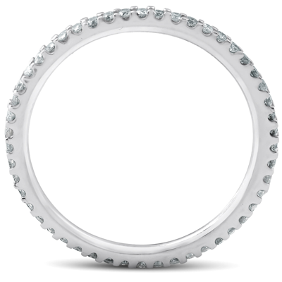 Pompeii3 3/8ct Diamond Eternity Ring 14k White Gold Womens Stackable Wedding Band In White