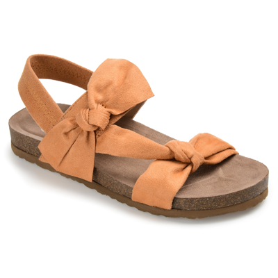 Journee Collection Xanndra Womens Footbed Sandals In Orange