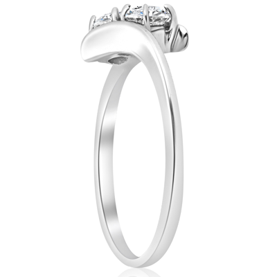 Pompeii3 1/2 Ct Two Stone Diamond Forever Us Engagement Ring 10k White Gold In White
